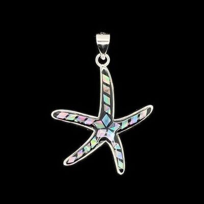 Abalone & Sterling Silver Starfish Pendant
