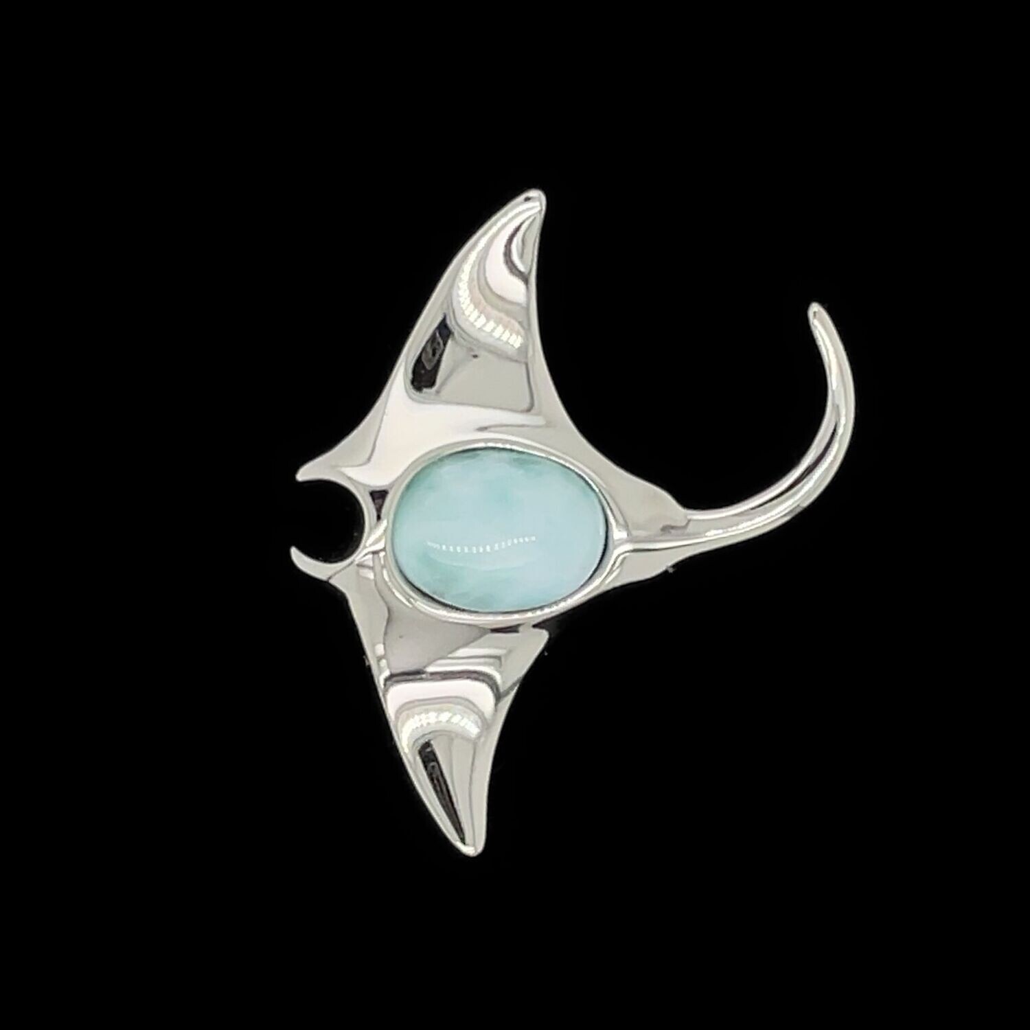 Larimar Manta Ray Pendant