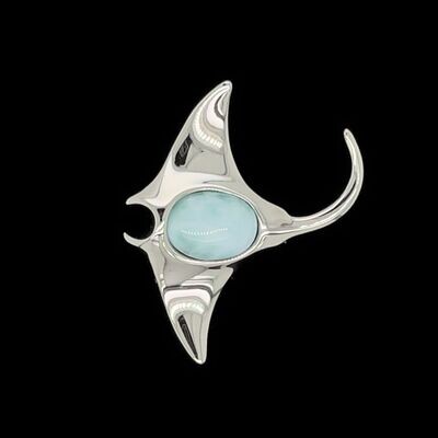 Larimar Manta Ray Pendant