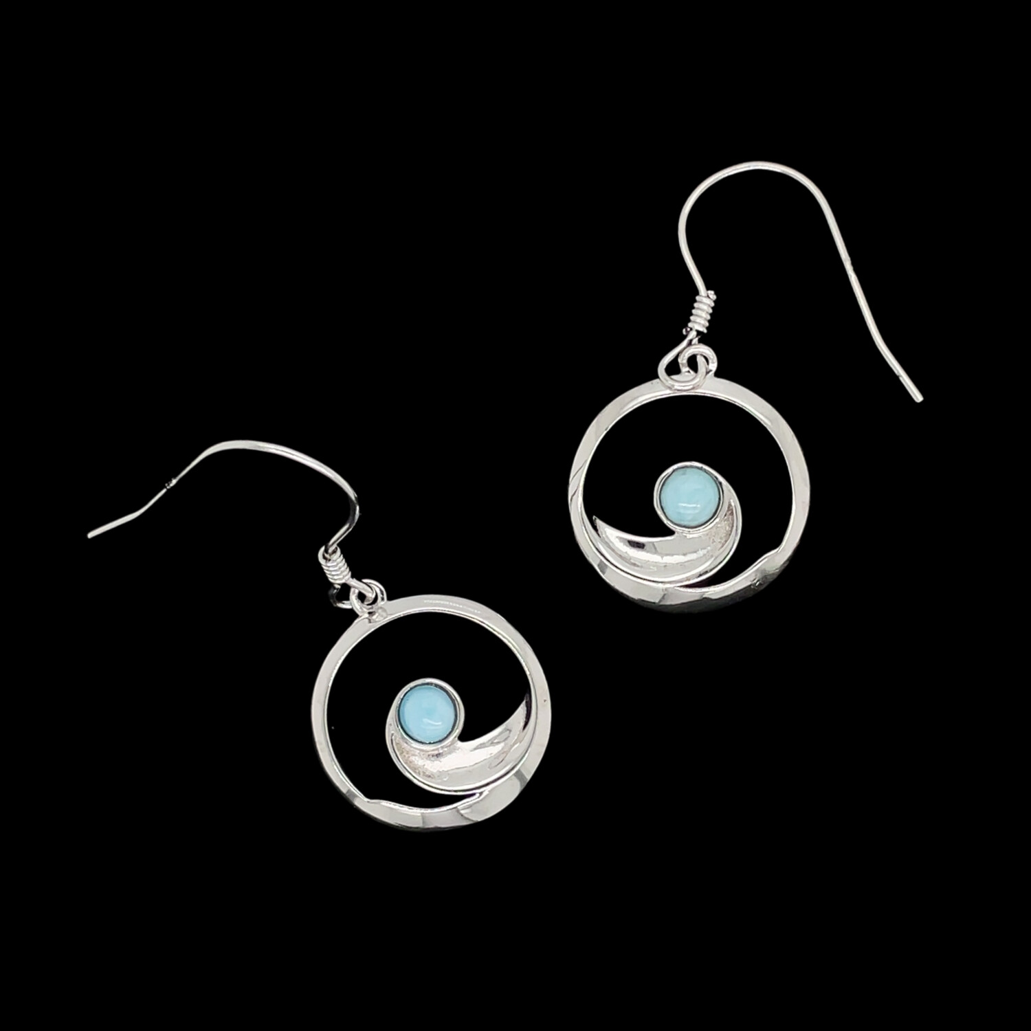 Larimar Wave Earrings