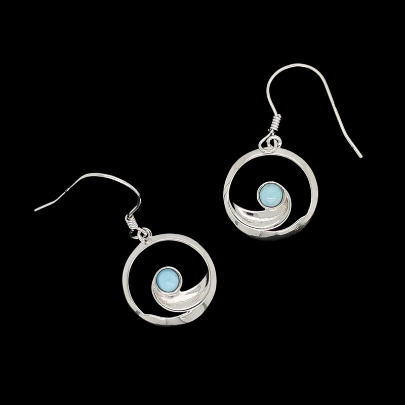 Larimar Wave Earrings