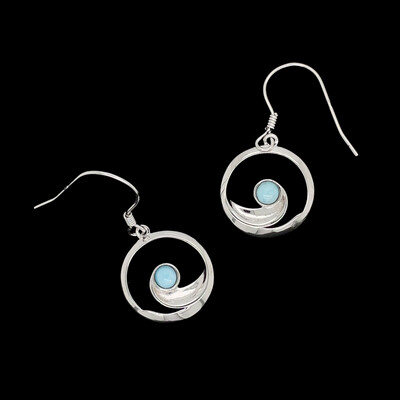Larimar Wave Earrings