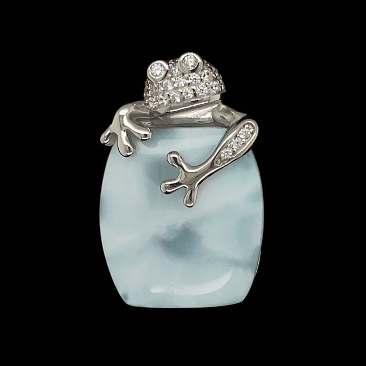 Larimar Frog Pendant