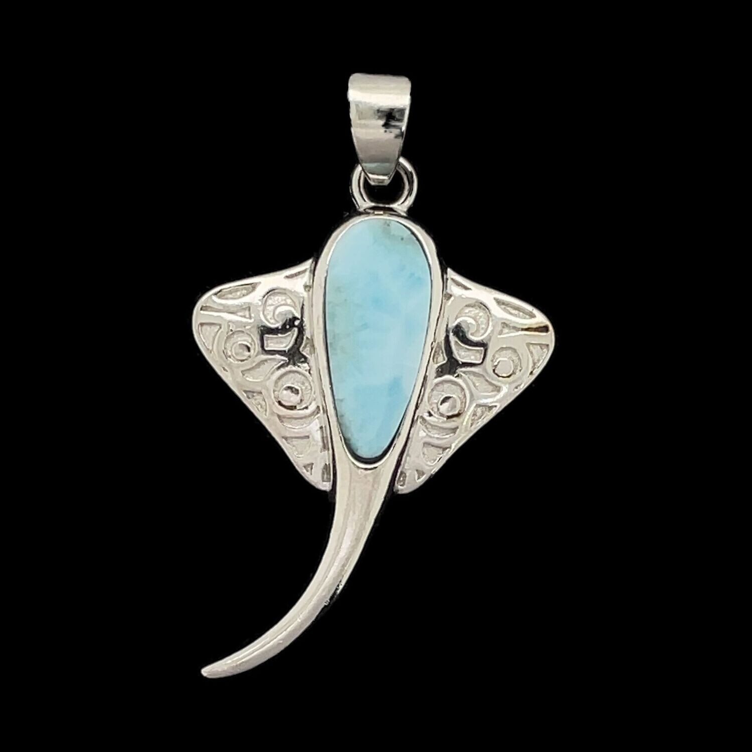 Larimar Manta Ray Pendant