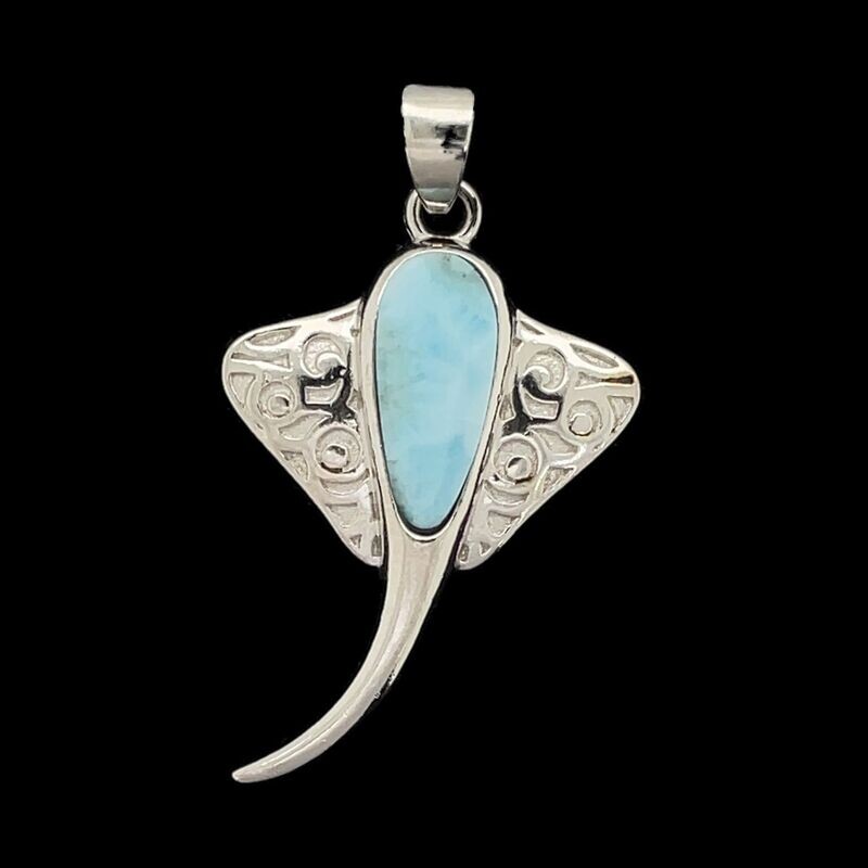 Larimar Manta Ray Pendant