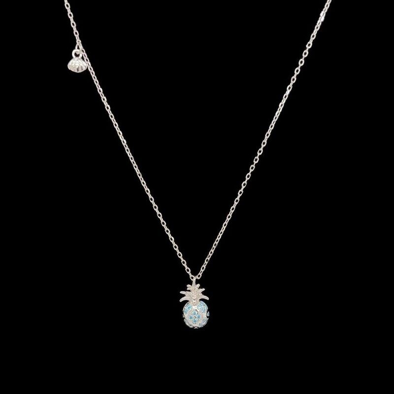 Blue Topaz Pineapple Necklace