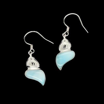 Larimar Shell Earrings