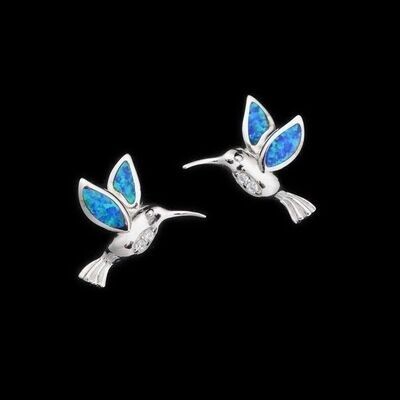 Opal Hummingbird Earrings