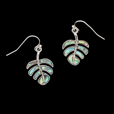 Abalone Leaf Earrings