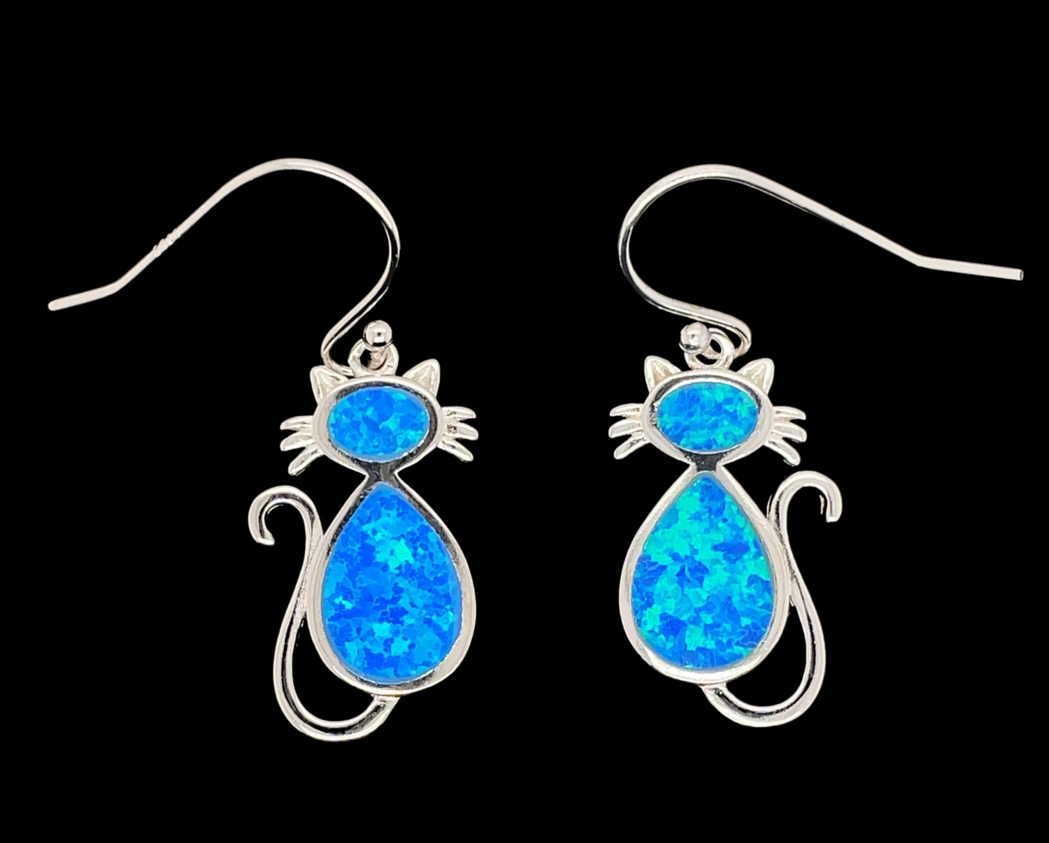Opal Cat Earrings