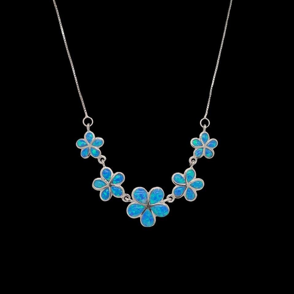 Opal Flower Necklace