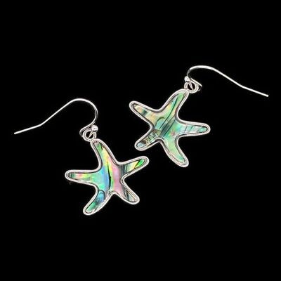 Abalone Starfish Earrings