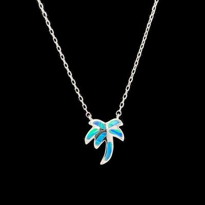Opal Palm Tree Necklace