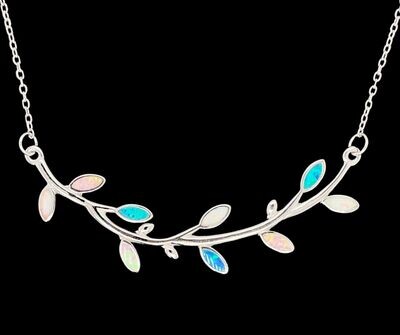 Opal Leaf Necklace