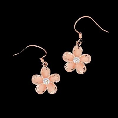 Rose Gold Flower Earrings