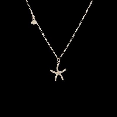 Cubic Zirconia Starfish Necklace