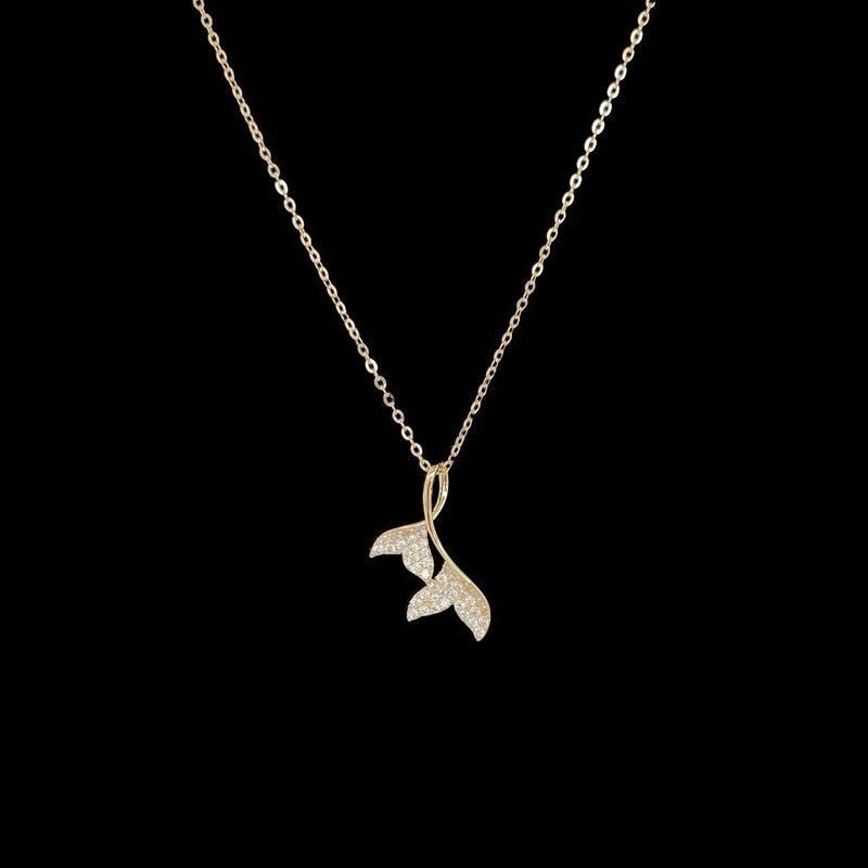 Cubic Zirconia Double Tail Necklace