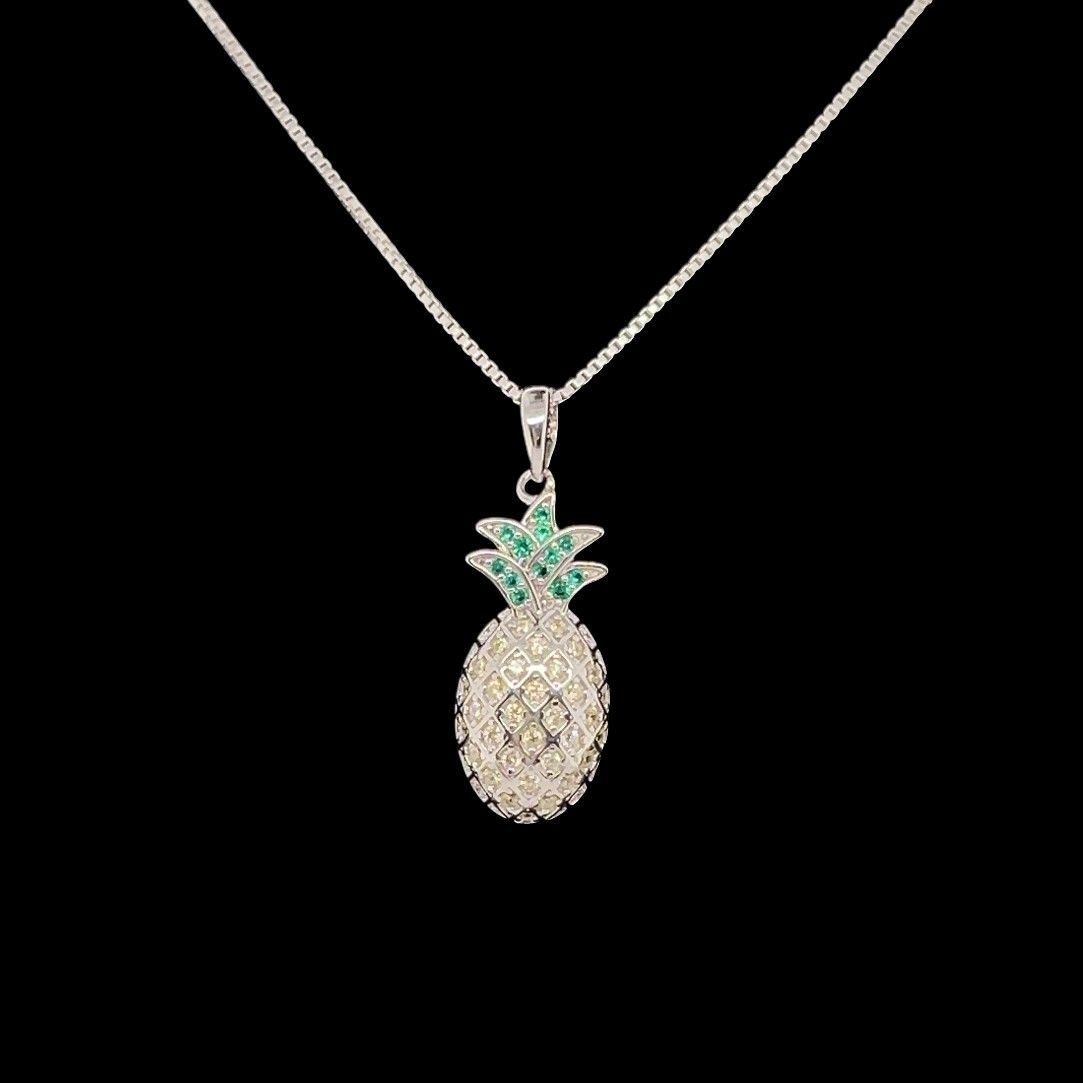 Cubic Zirconia Pineapple Pendant