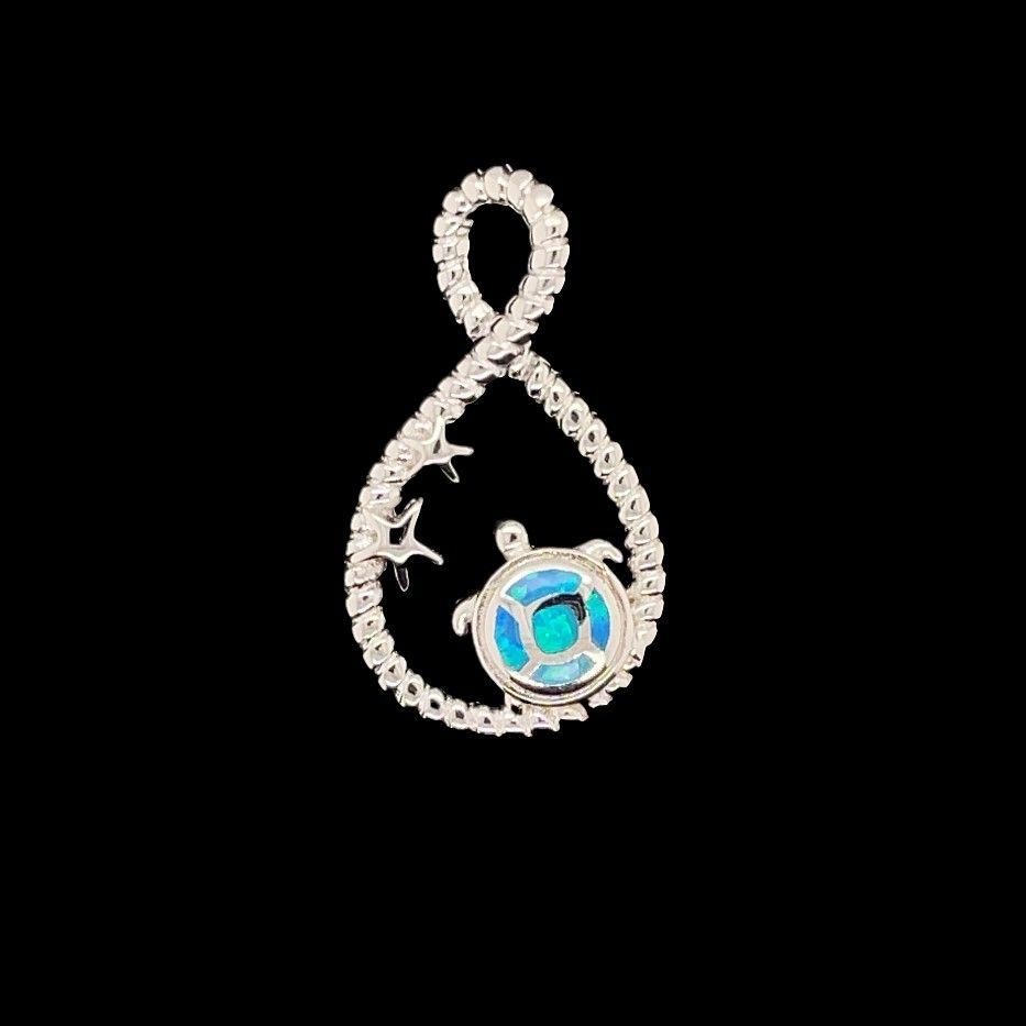 Opal Turtle & Starfish Pendant