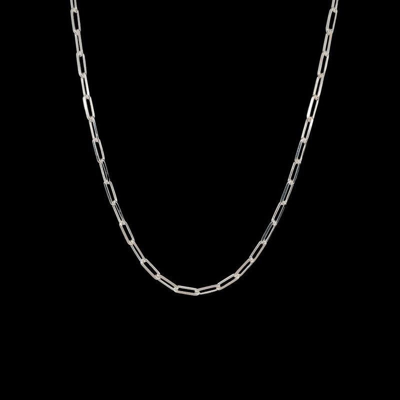 Sterling Silver Staple Chain 080