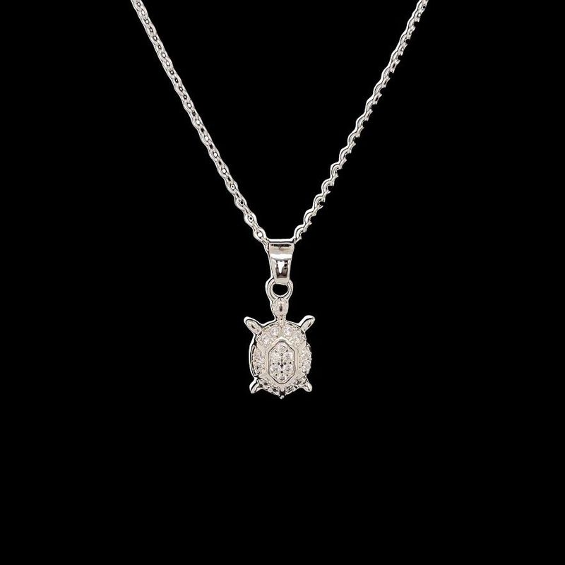 Crystal Turtle Pendant
