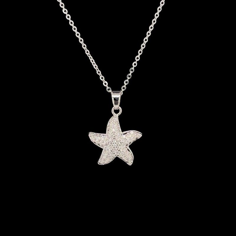 Crystal Starfish Pendant