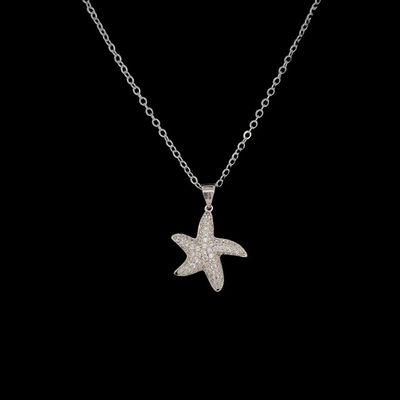 Crystal Starfish Pendant