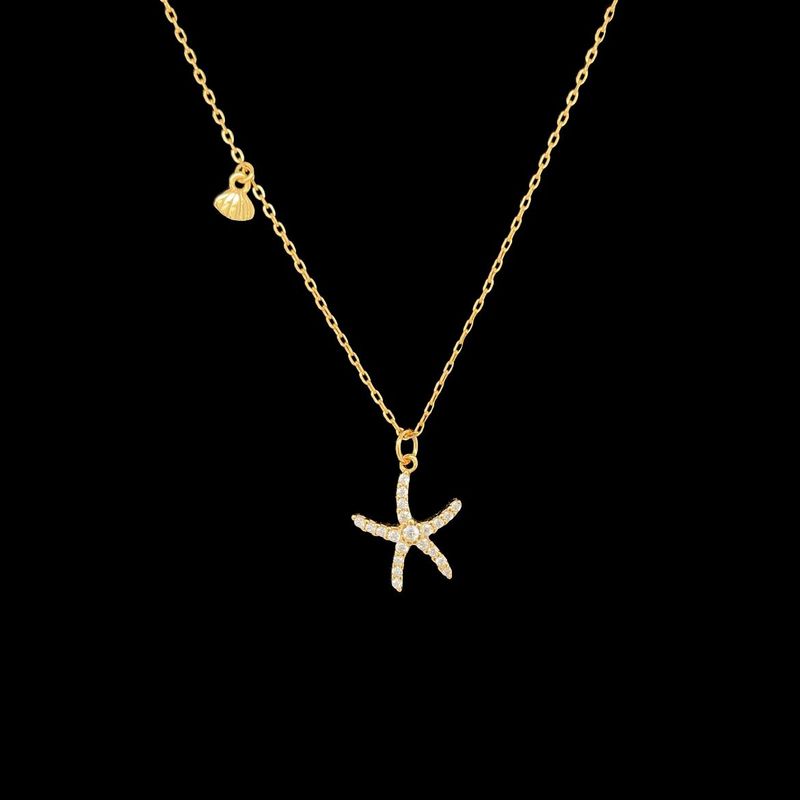 Cubic Zirconia Starfish Necklace