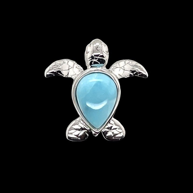 Larimar Turtle Pendant