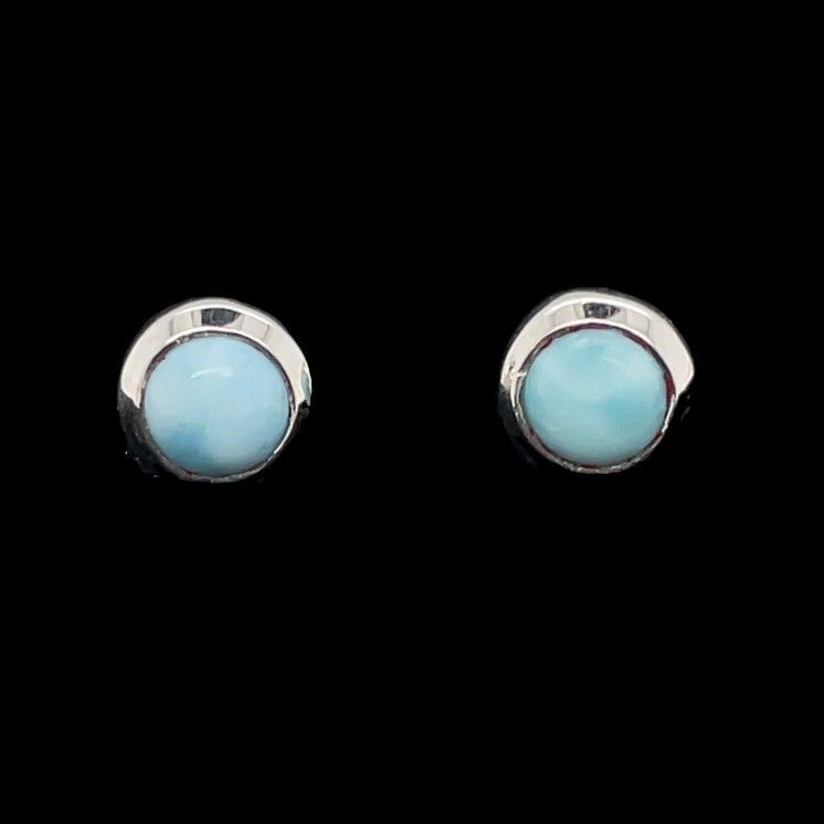 Larimar Post Earrings