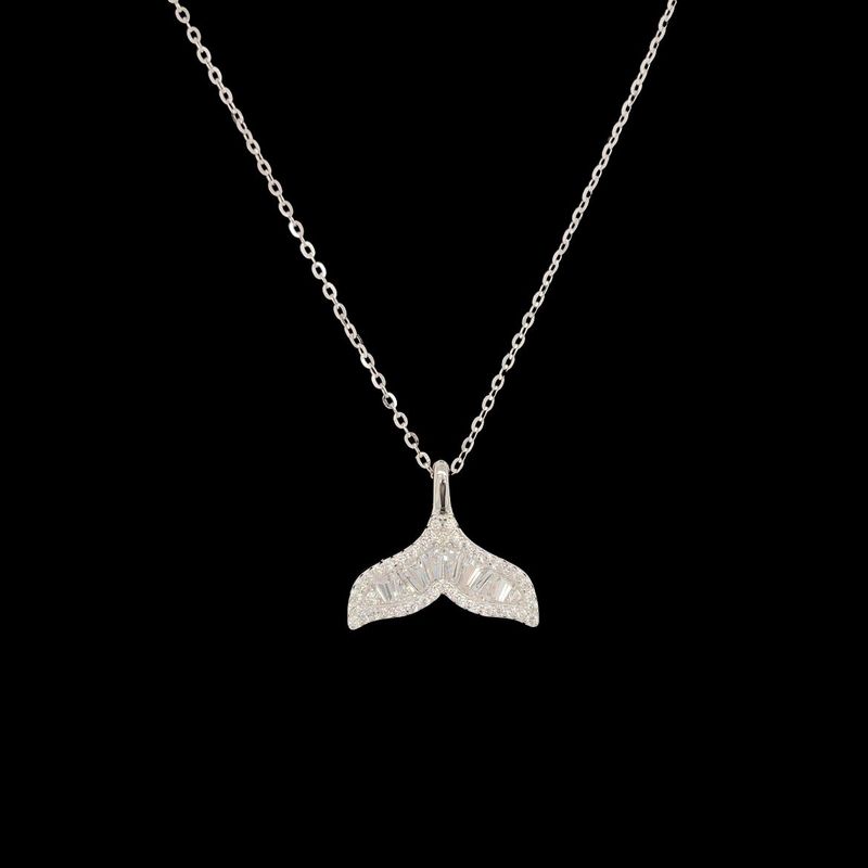 Cubic Zirconia Tail Necklace