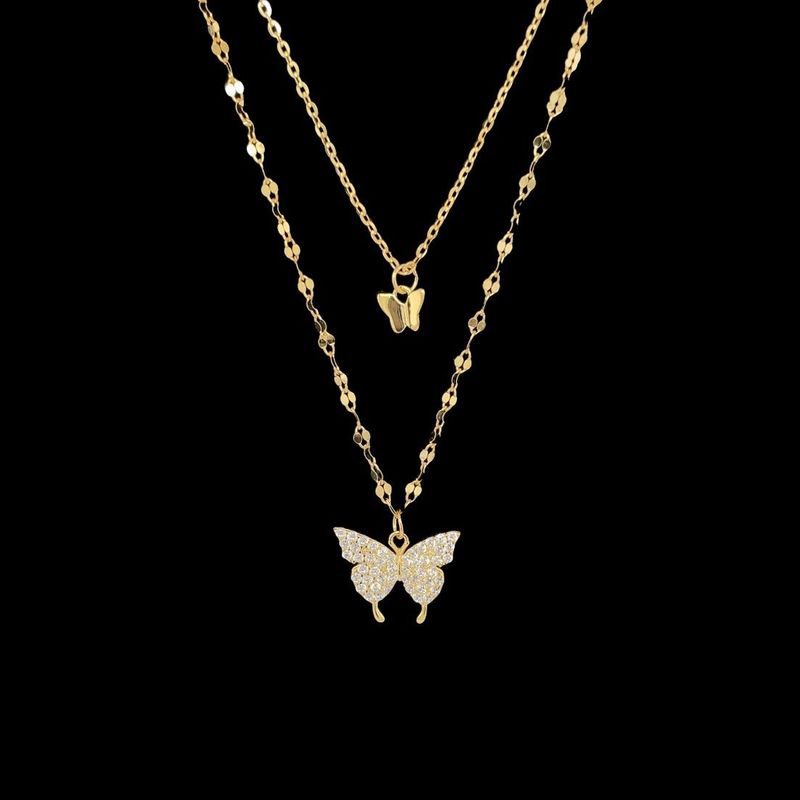 Double Butterfly Necklace