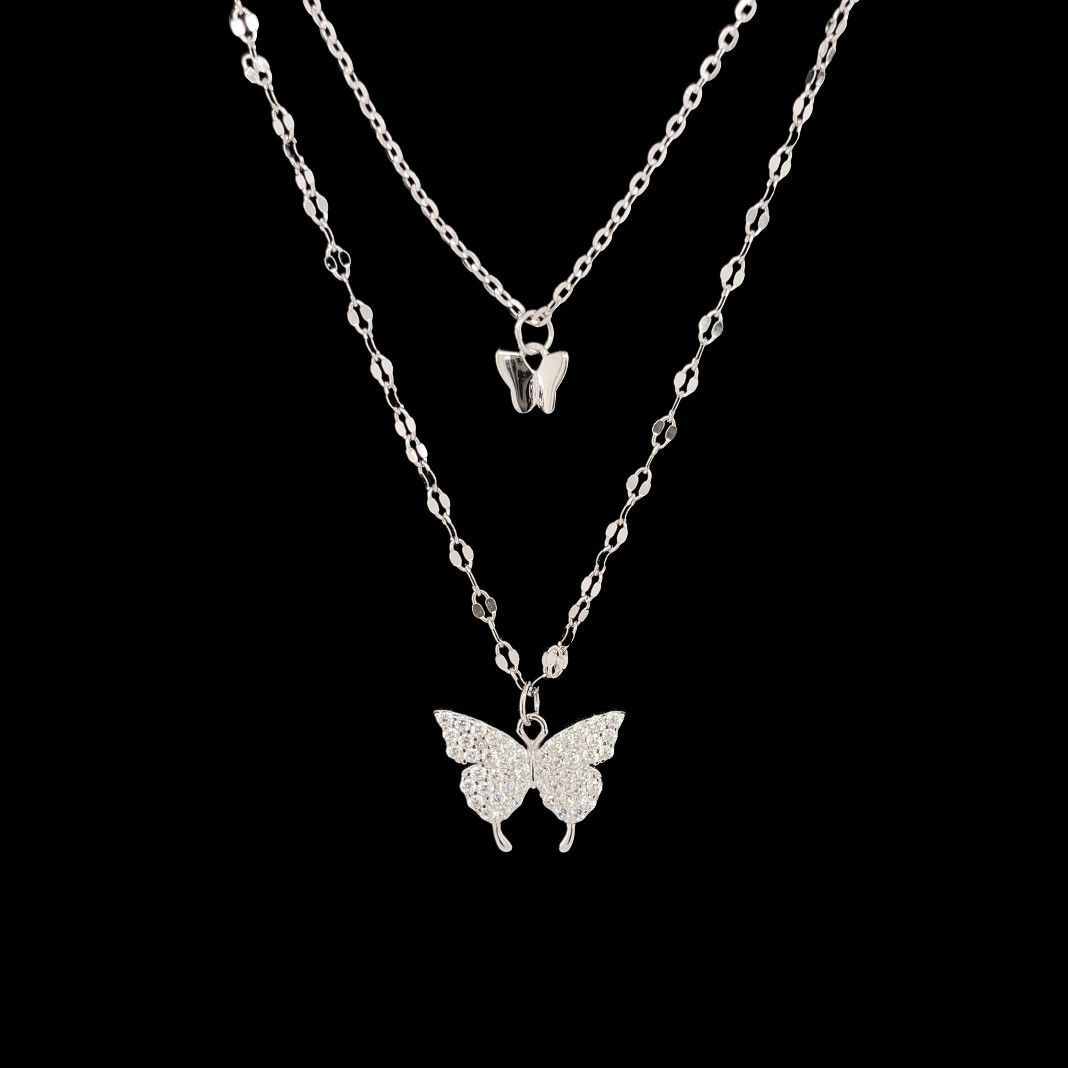 Double Butterfly Necklace