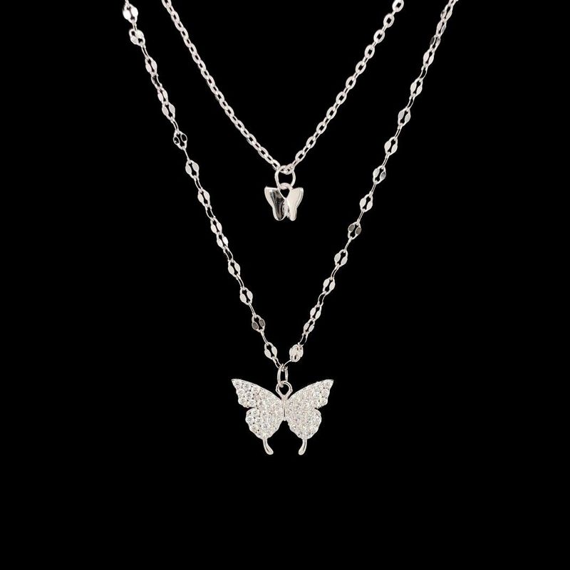 Double Butterfly Necklace