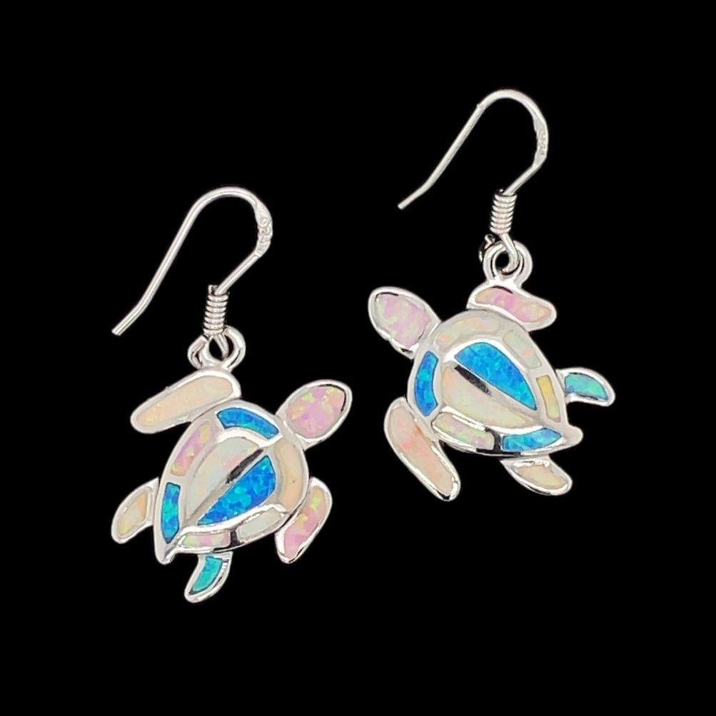 Opal Turtle Earrings