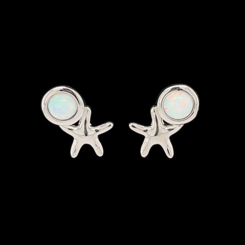 Opal Starfish Earrings