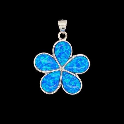 Opal Flower Pendant