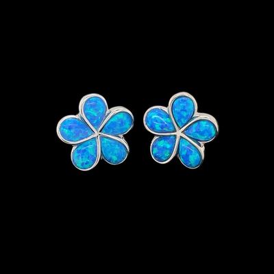 Opal Flower Earrings