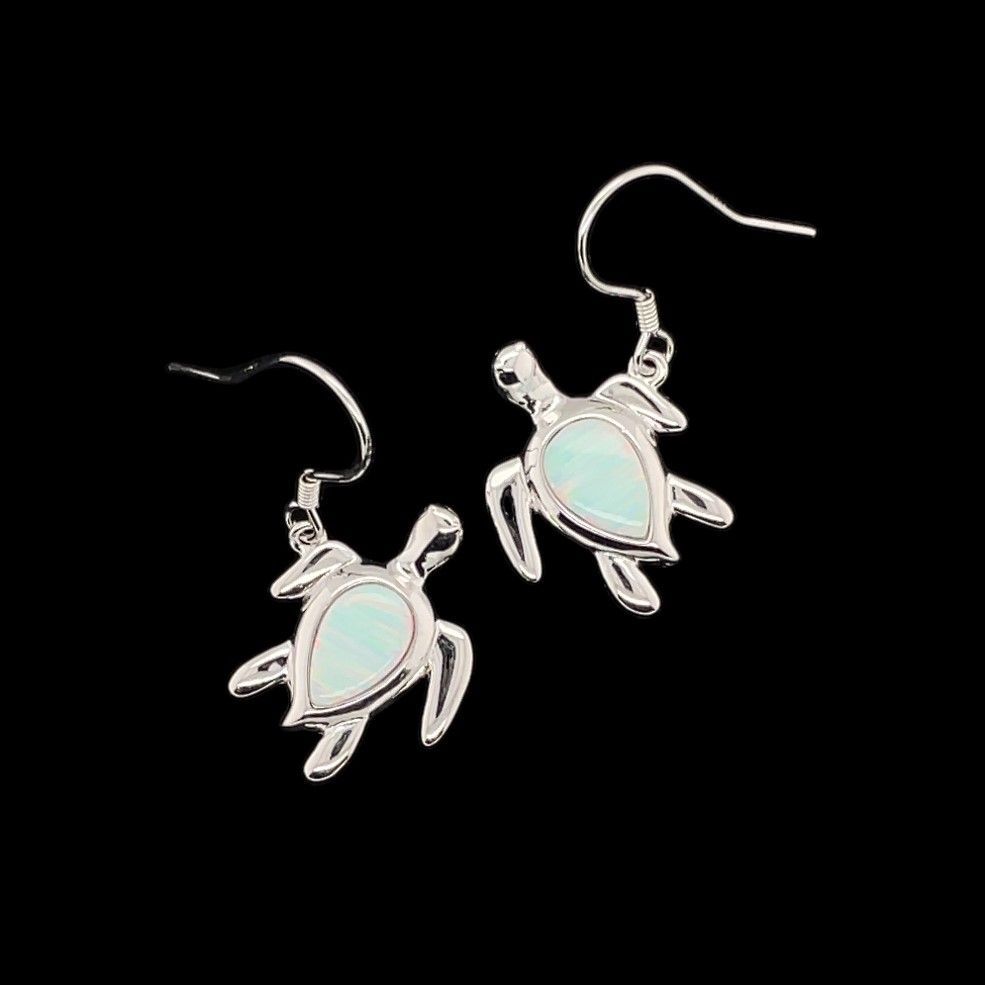 Opal Turtle Earrings