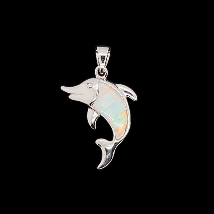 Opal Dolphin Pendant