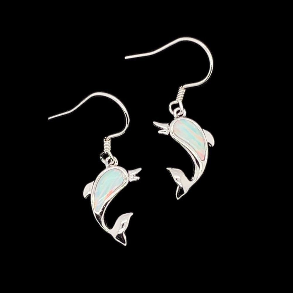 Opal Dolphin Earrings