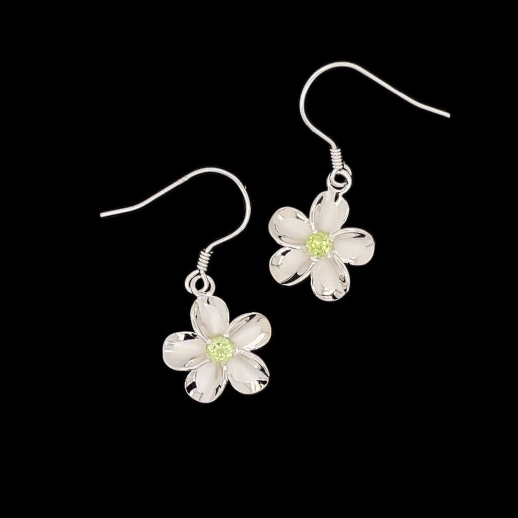 Peridot Flower Earrings