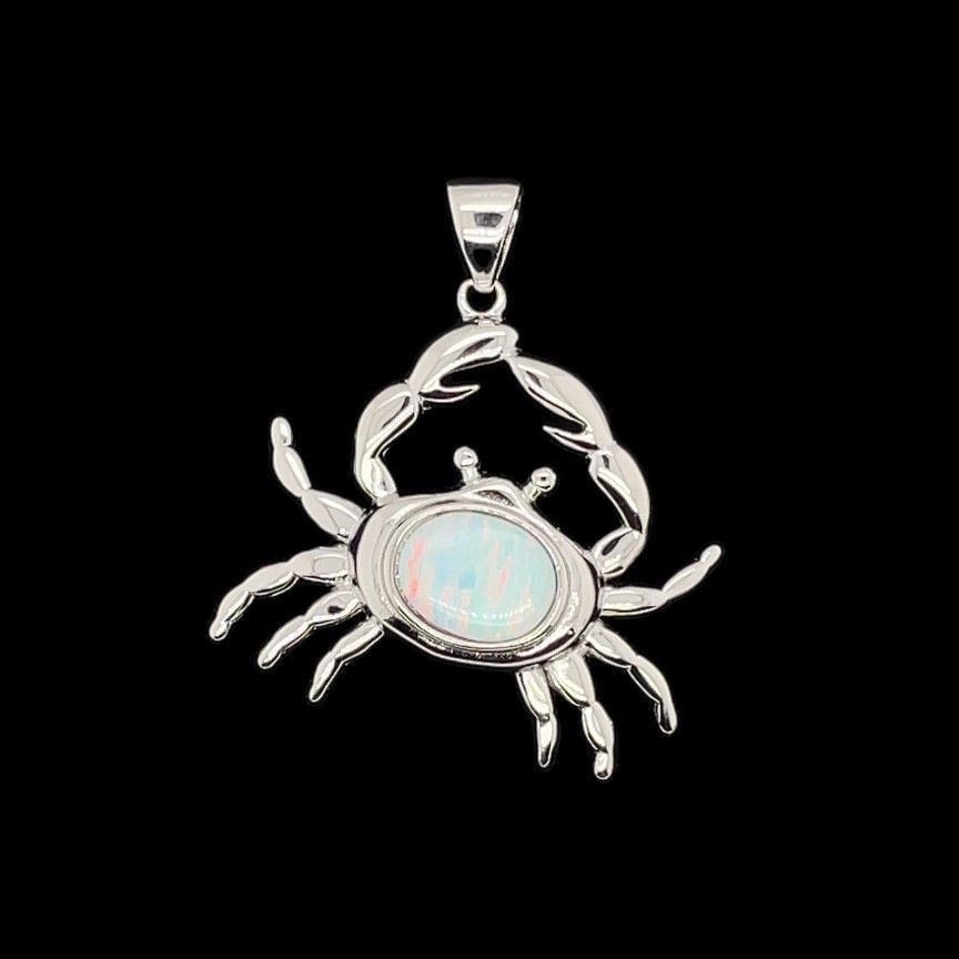Opal Crab Pendant