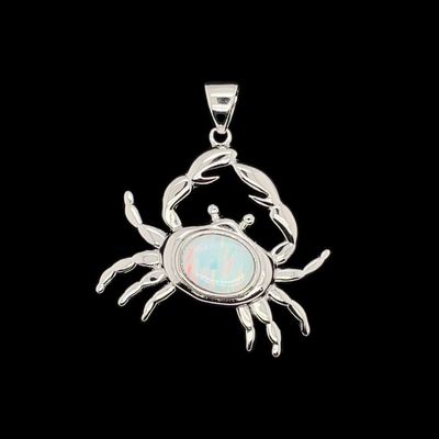 Opal Crab Pendant