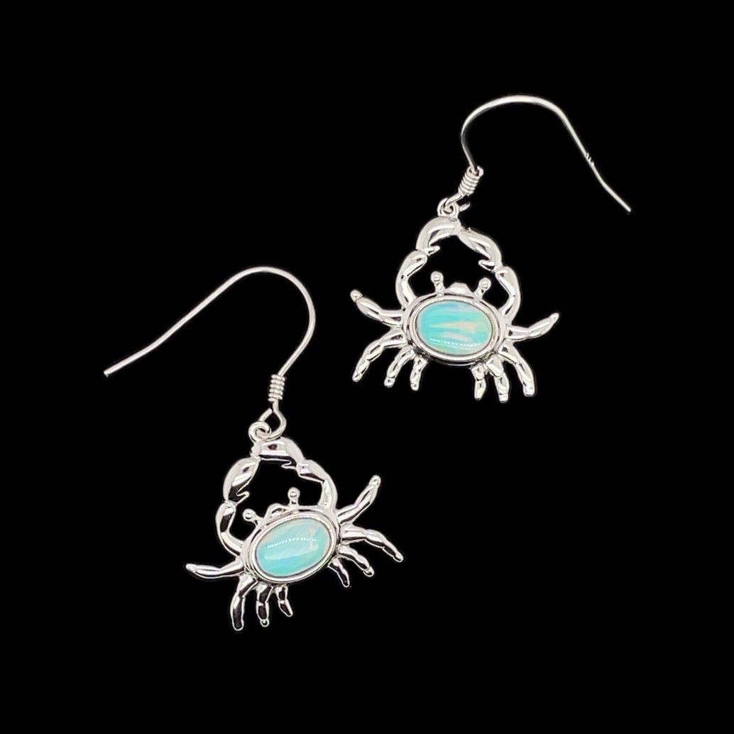 Opal Crab Earrings