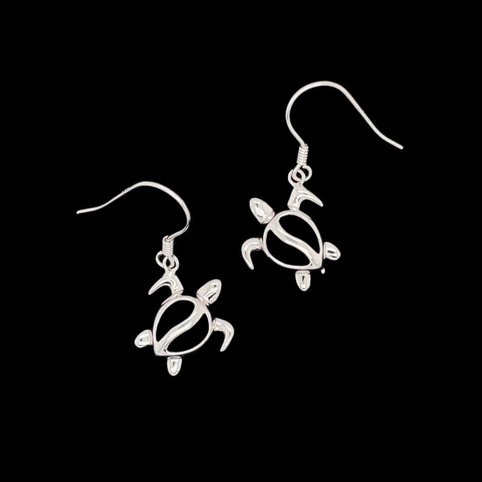 Sterling Silver Turtle Earrings