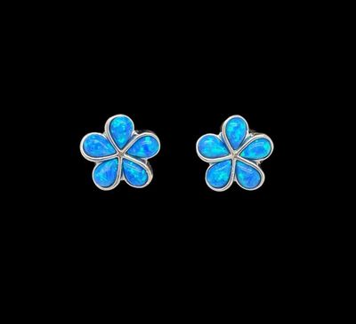 Opal Flower Earrings