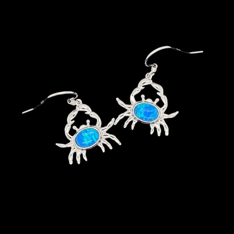 Opal Crab Earrings