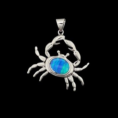 Opal Crab Pendant