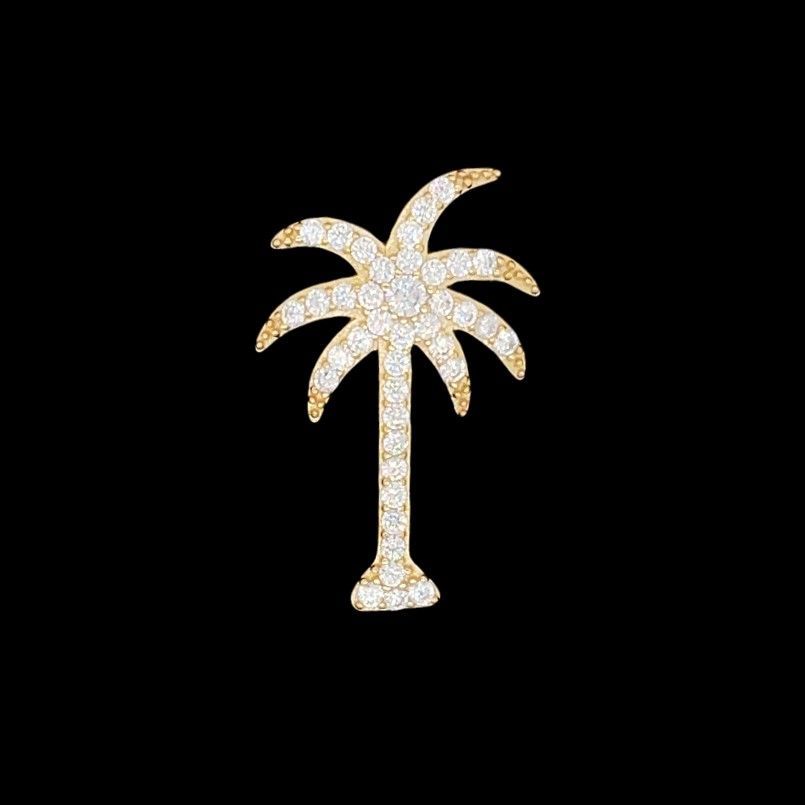 Cubic Zirconia Palm Tree Pendant